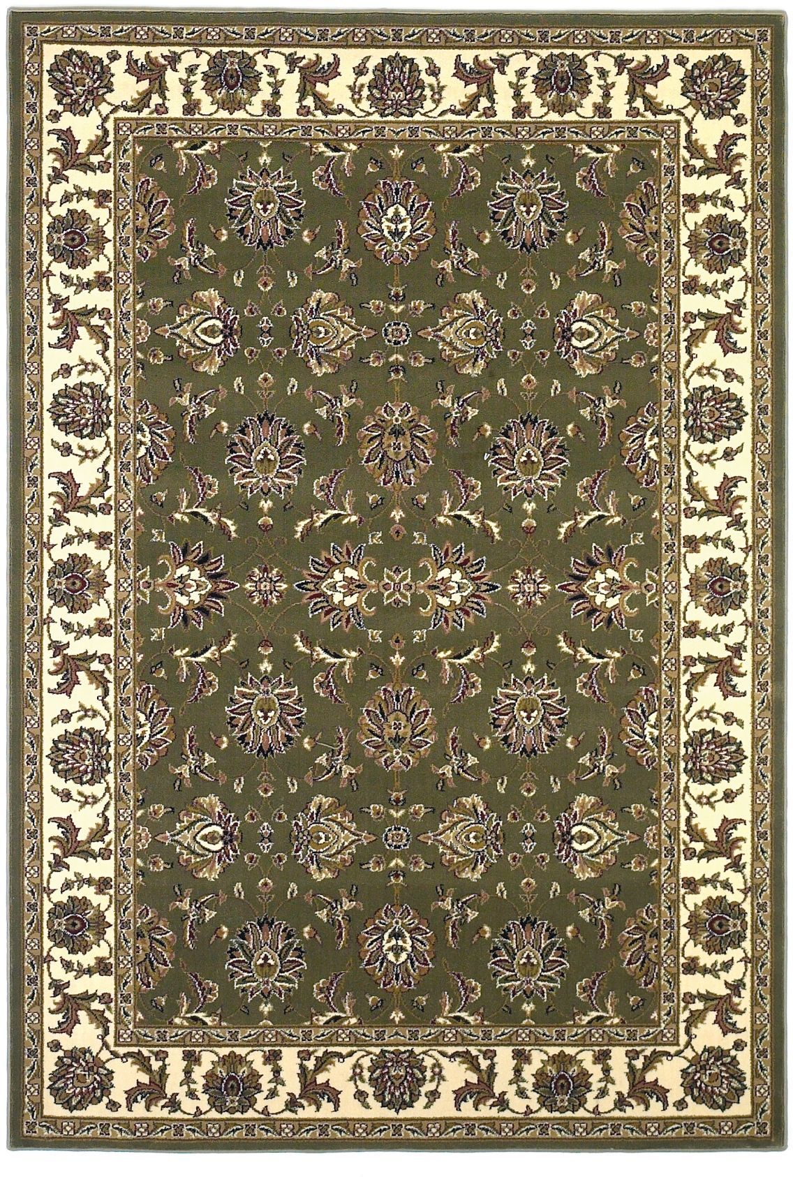 KAS Cambridge 7314 Green/Ivory Kashan Area Rug | Free Shipping